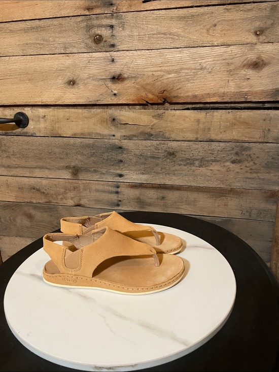 Chaco Shoes - Chaco Women's Tan Suede Toe-Post Sandals